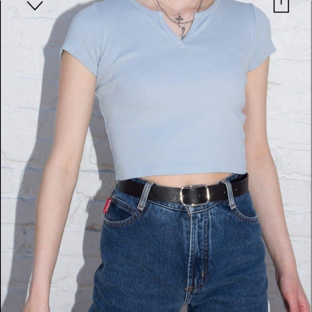 Light Blue Ashlyn V Notch Top🤍✨